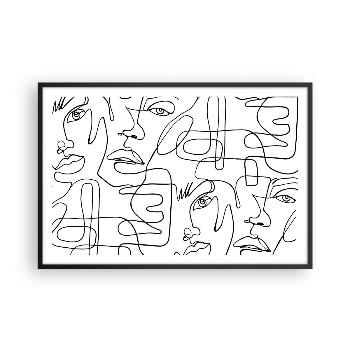 Plakat i sort ramme - I sammenfiltrede følelser - 91x61 cm