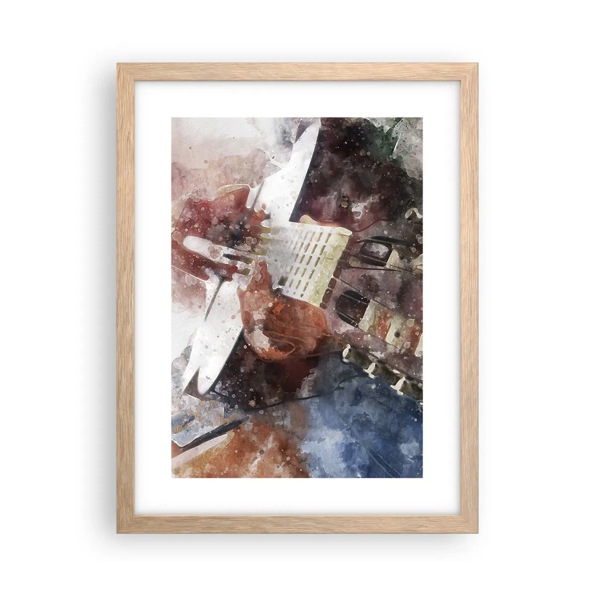 Plakat i ramme af lyst egetræ - Og hvad synes du? - 30x40 cm