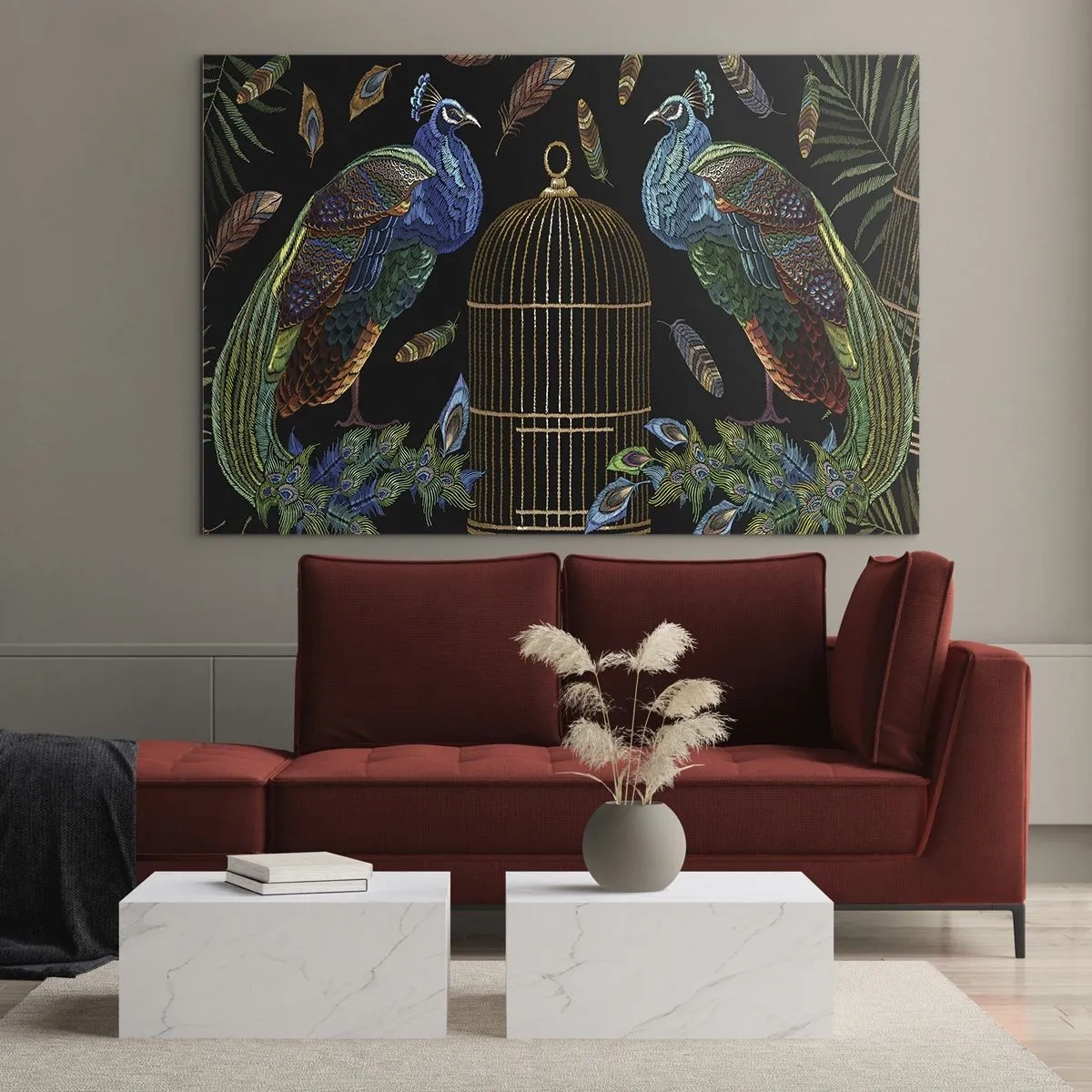 Billede på glas - I kongelige gevandter - 100x70 cm