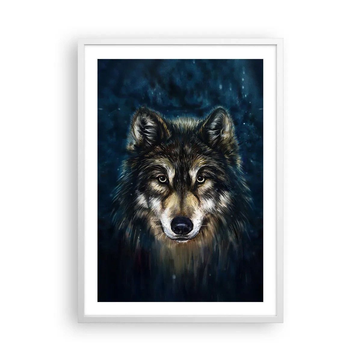 Plakat i hvid ramme - Alfa? Og omega - 50x70 cm