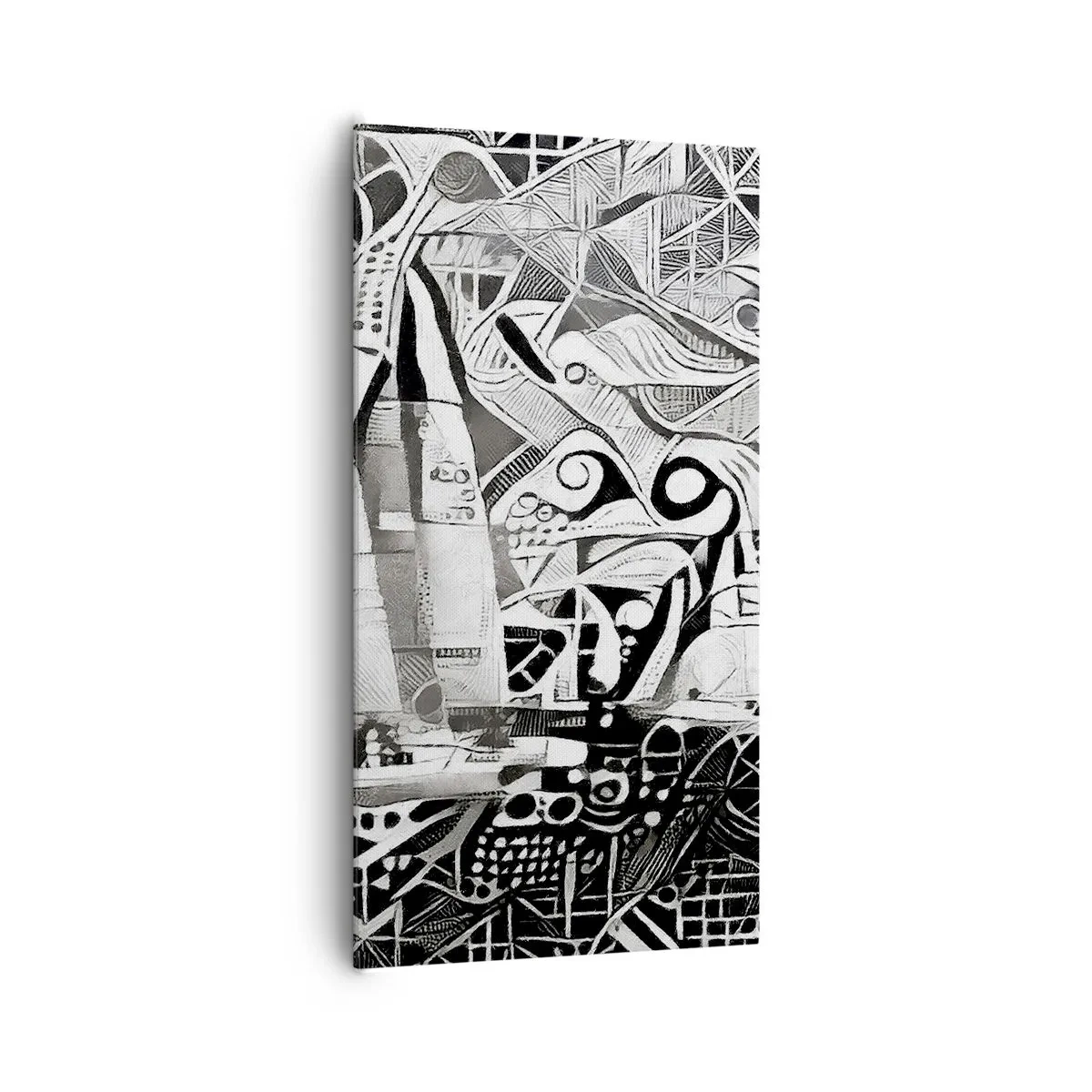 Lærredstryk - Billede på lærred - Mellem bølgerne - 65x120 cm