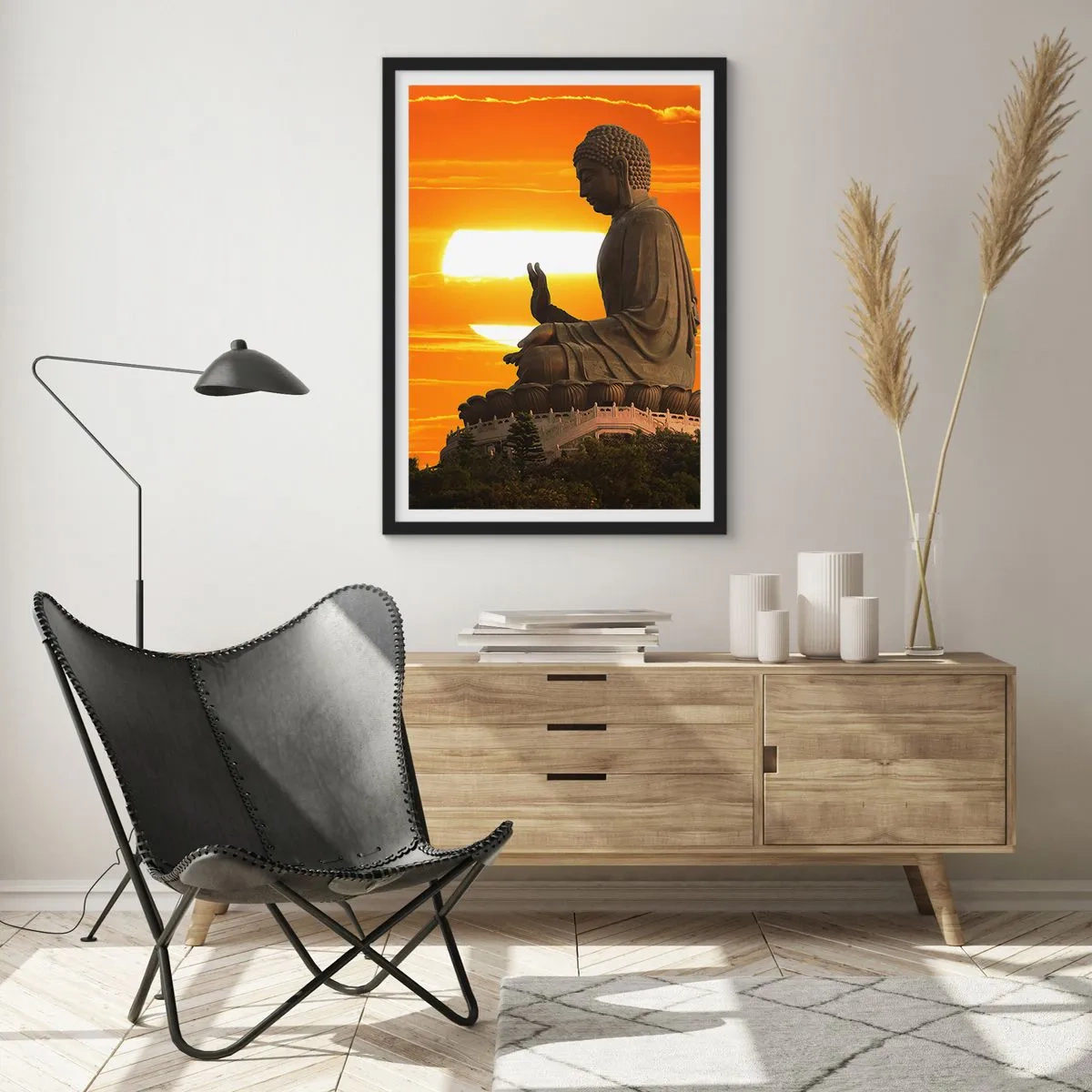Plakat i sort ramme - Uden frygt for verden - 40x50 cm