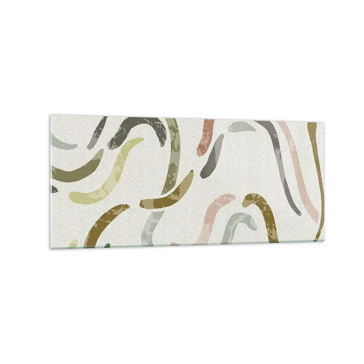 Billede på glas - Abstraktionens glade dans - 120x50 cm