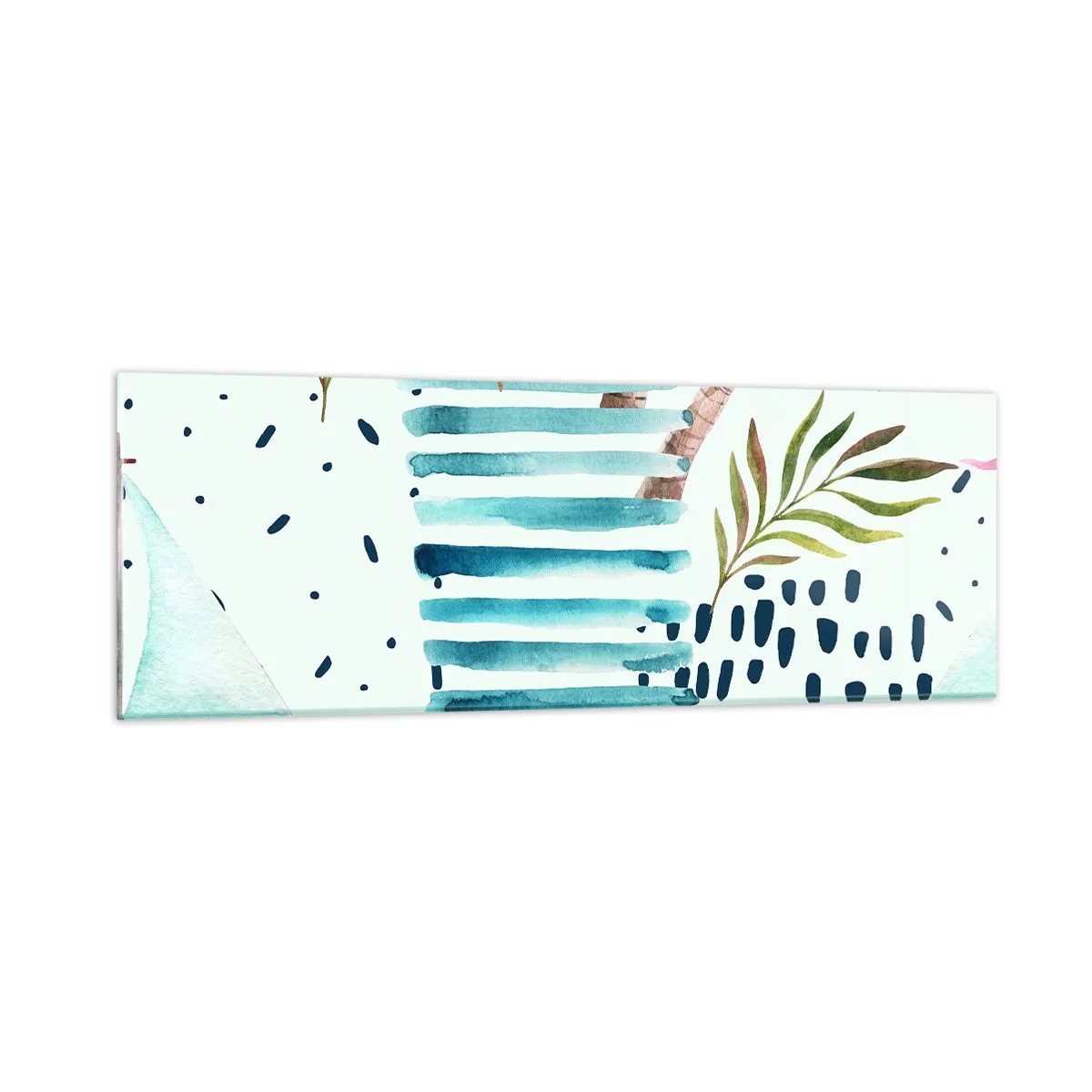 Billede på glas - Ferie under palmerne - 90x30 cm