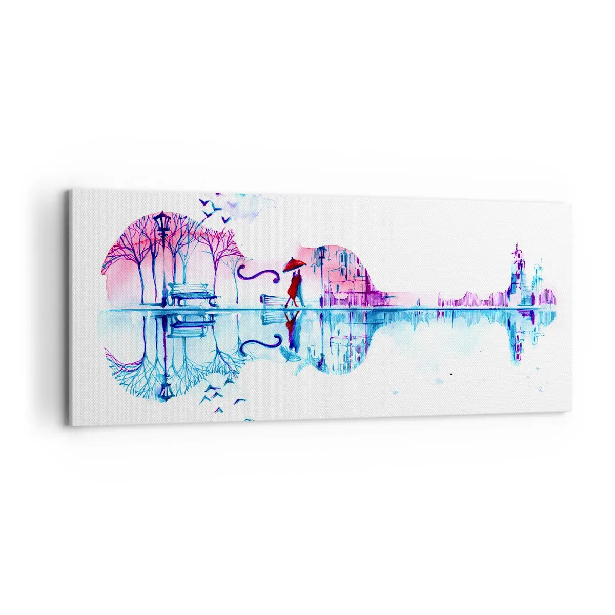 Lærredstryk - Billede på lærred - Jeg vil bringe jer regnvejrssange - 100x40 cm