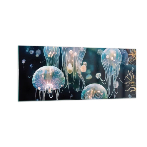 Billede på glas - Undervandsbold - 100x40 cm