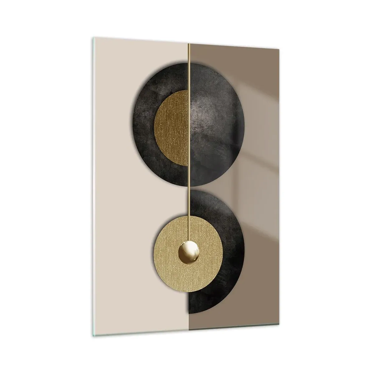 Billede på glas - Variationer omkring en cirkel - 50x70 cm