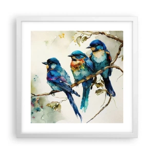 Plakat i hvid ramme - Er han fornærmet? - 40x40 cm