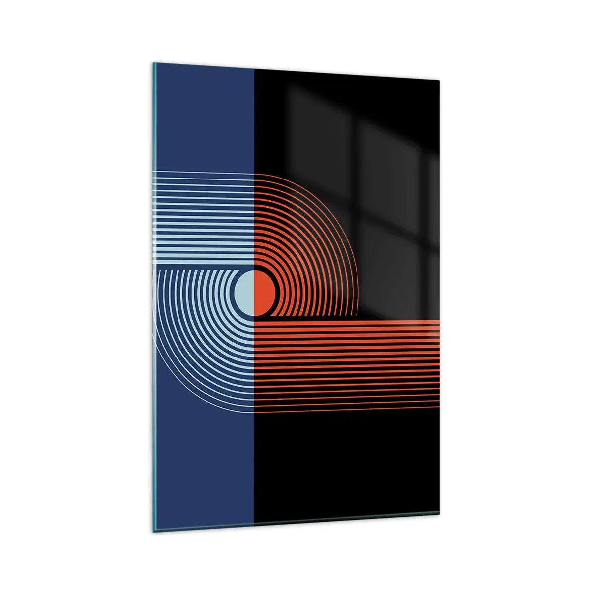 Billede på glas - I en geometrisk omfavnelse - 80x120 cm