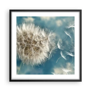 Plakat i sort ramme - En engels åndedræt - 50x50 cm