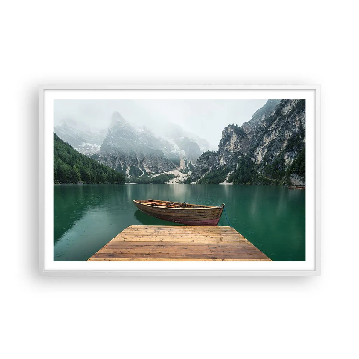 Plakat i hvid ramme - "Og stolte pander" - 91x61 cm