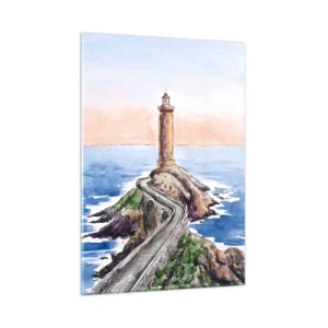 Billede på glas - Med front mod havet - 50x70 cm