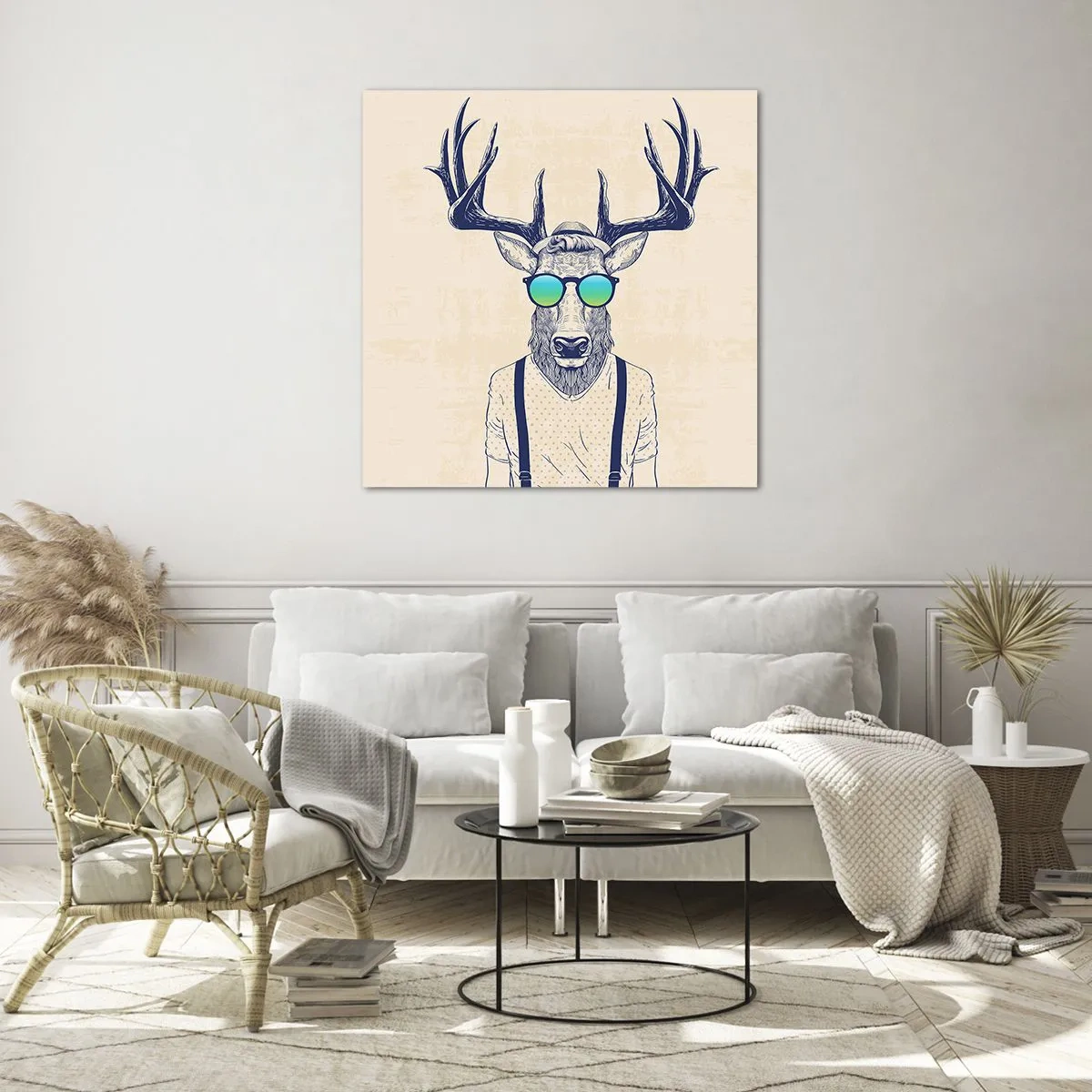 Billede på glas - Hvem forventede du? - 60x60 cm