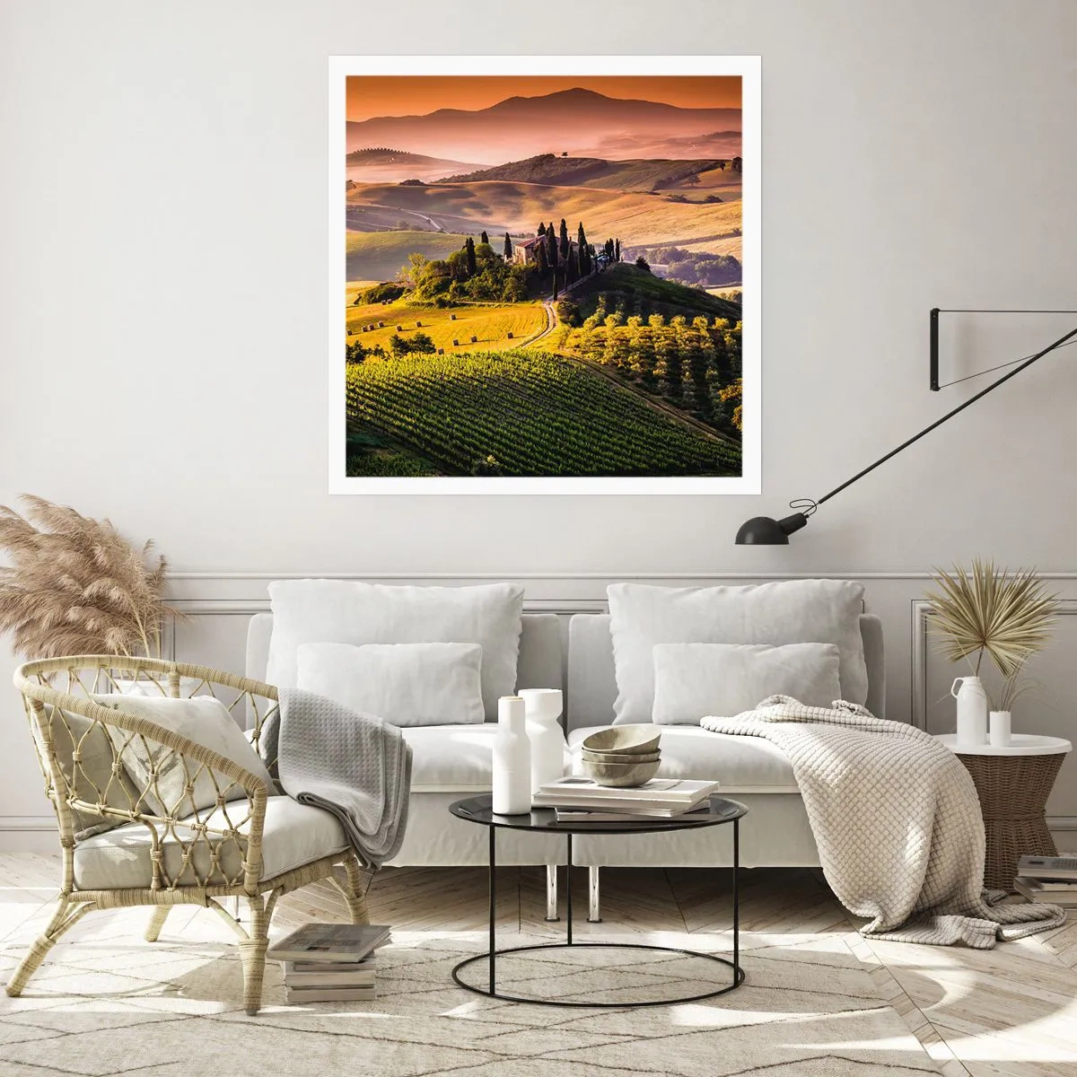 Plakat - Arcadia - Det toscanske landskab - 50x50 cm