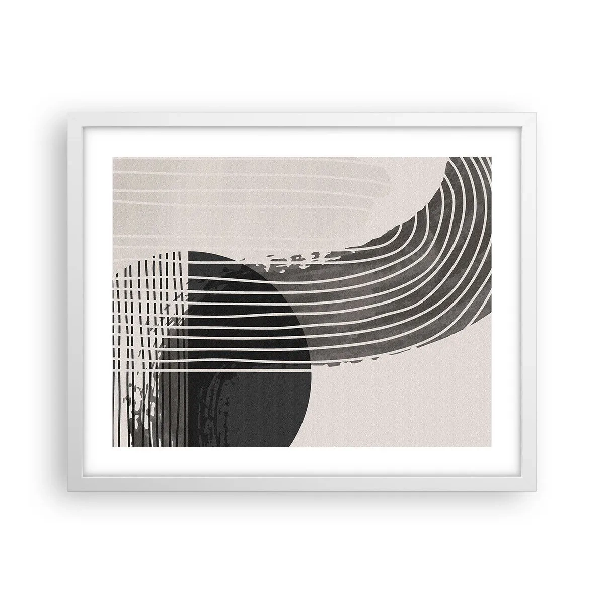 Plakat i hvid ramme - Derhen og tilbage - 50x40 cm