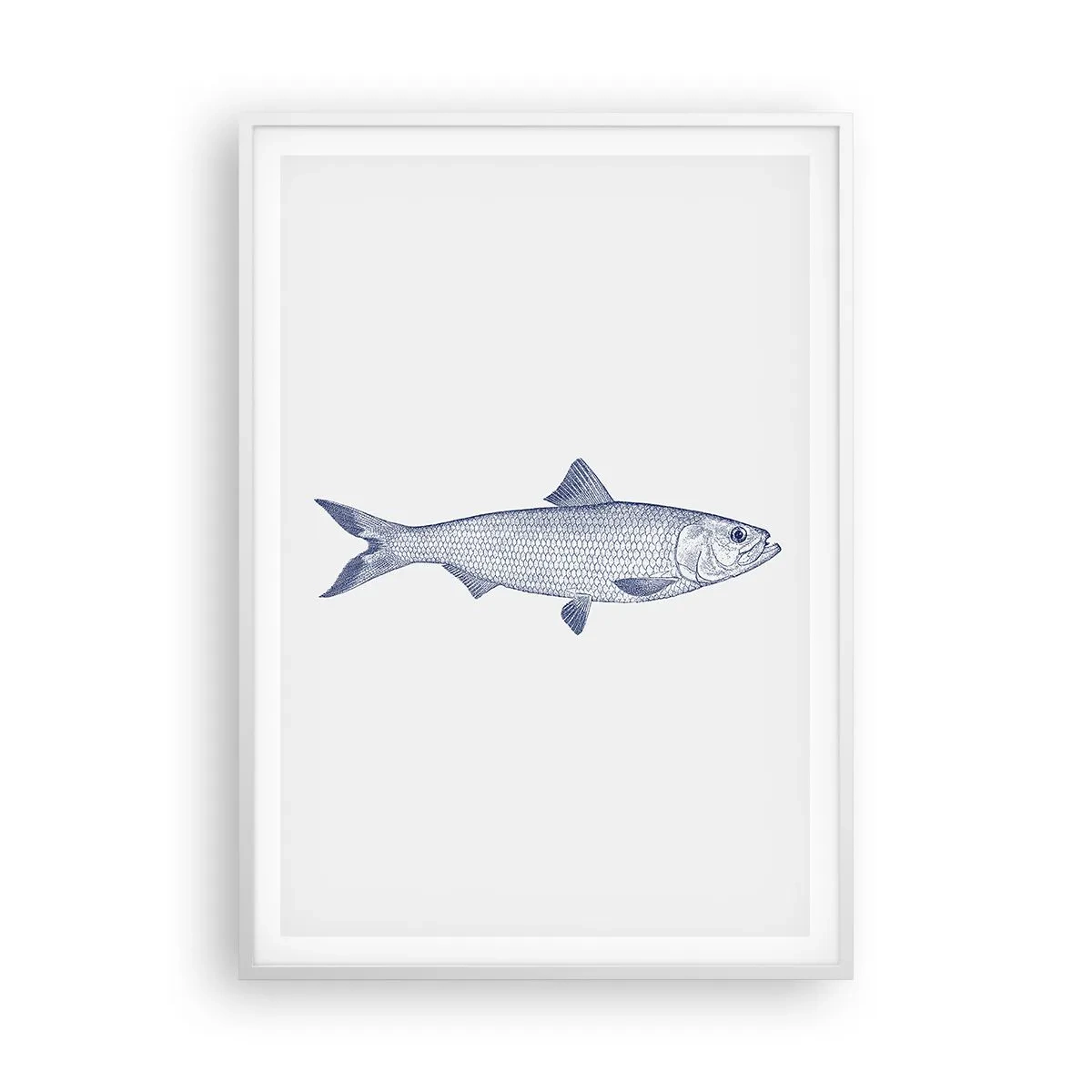 Plakat i hvid ramme - Hilsner fra de nordlige have - 70x100 cm