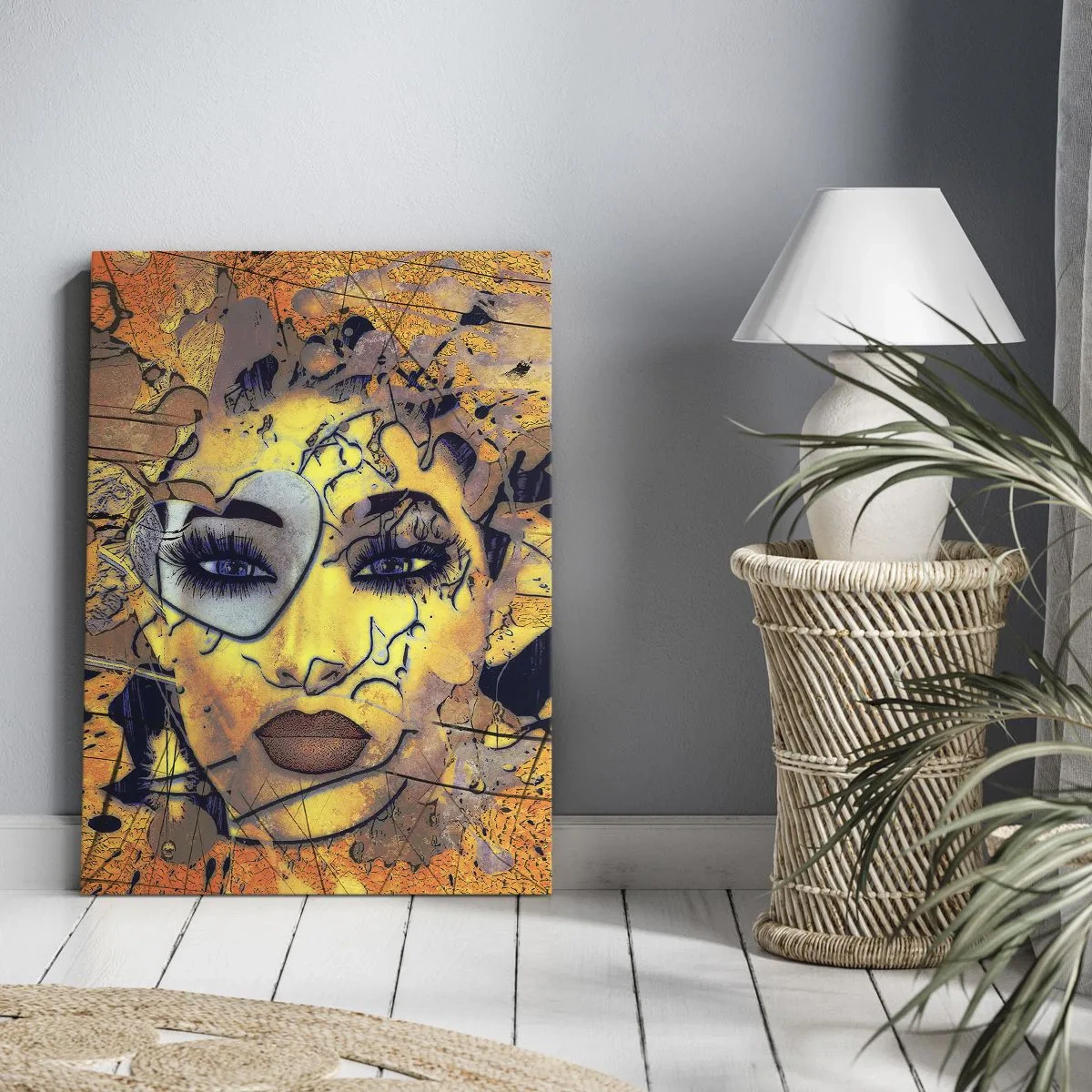 Lærredstryk - Billede på lærred - Solrig skønhed - 50x70 cm