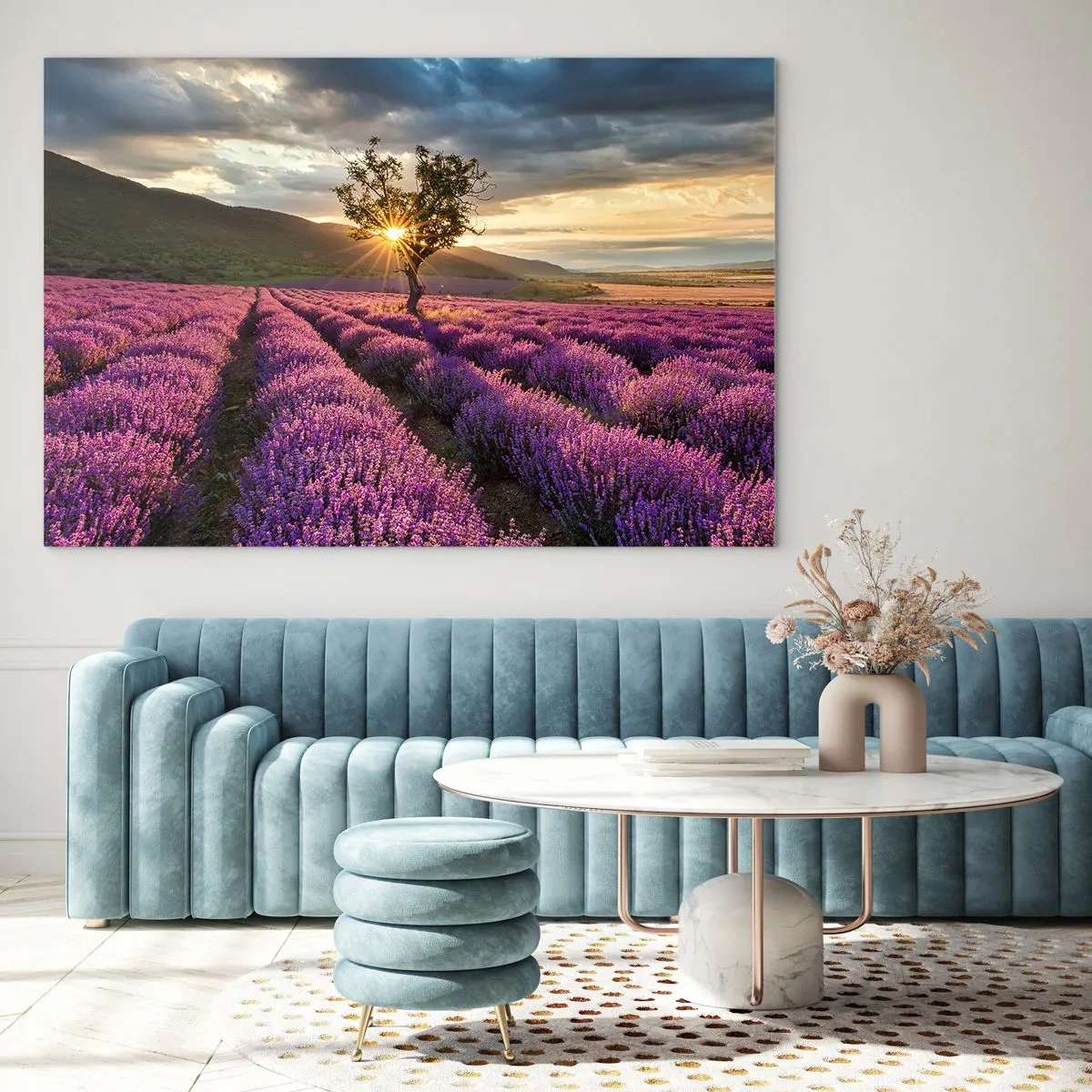 Billede på glas - Lilla aroma - 120x80 cm