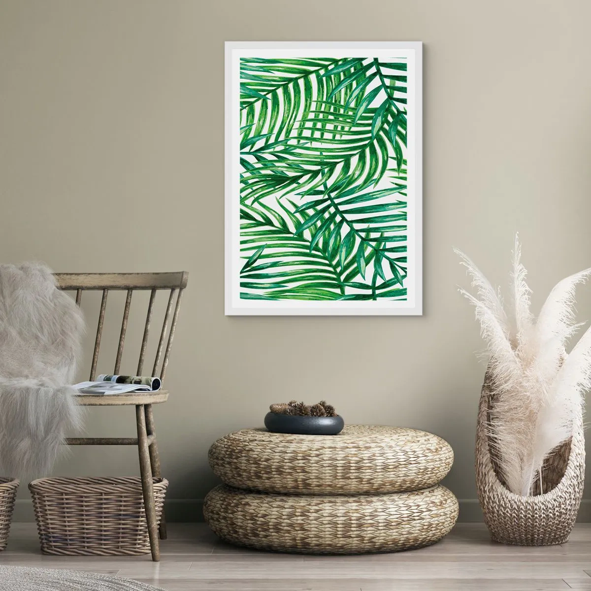 Plakat i hvid ramme - Under det grønne baldakin - 30x40 cm