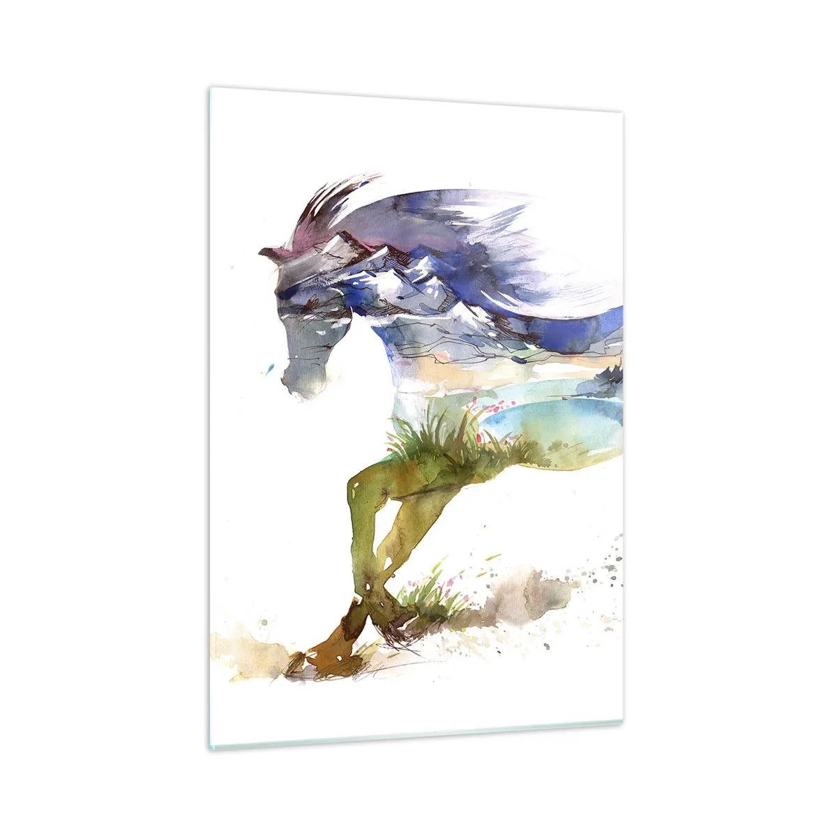 Billede på glas - Fra engen lige op til himlen - 50x70 cm