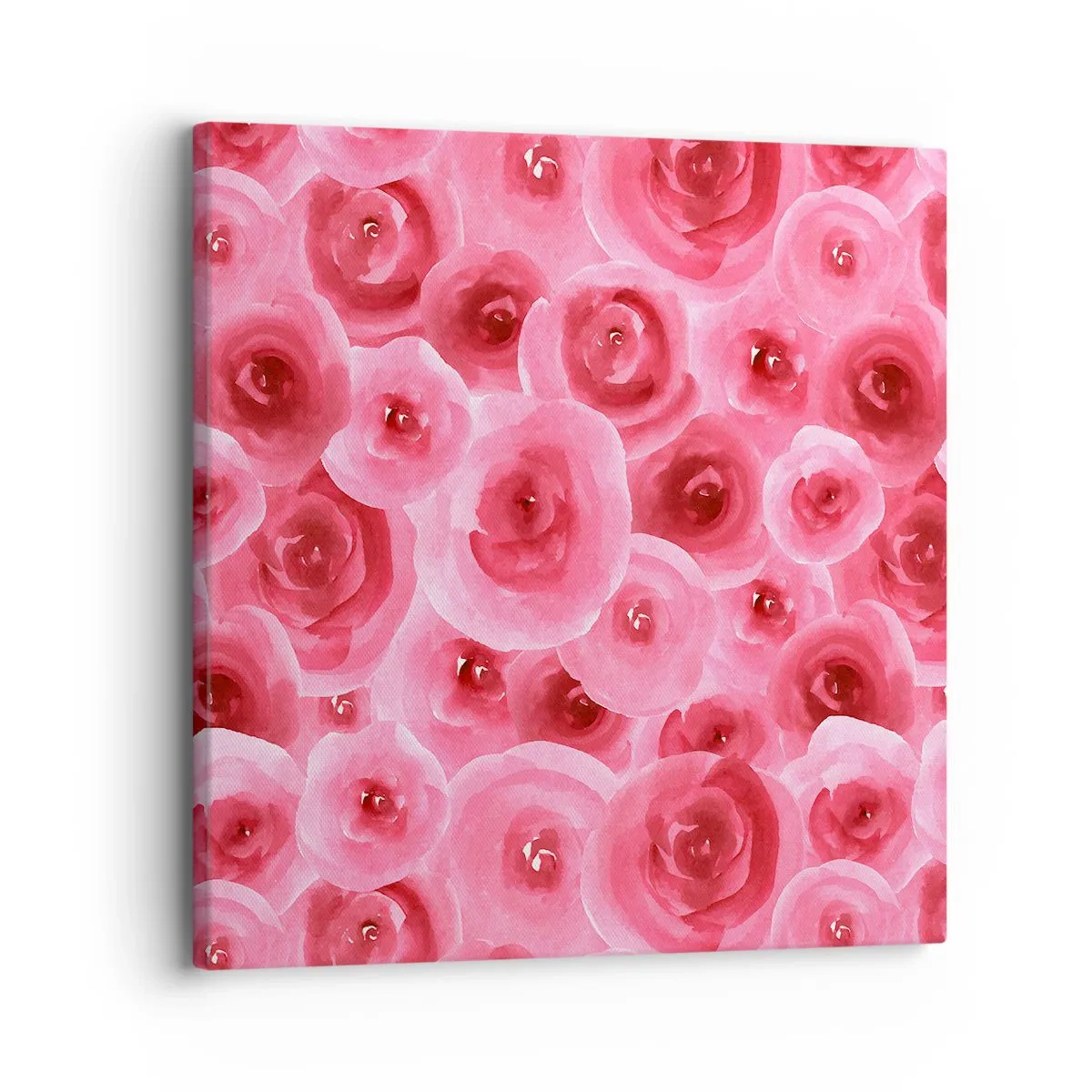 Lærredstryk - Billede på lærred - Roser under og over - 30x30 cm