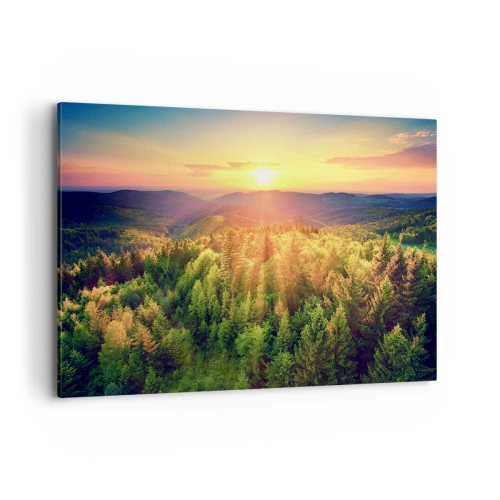 Lærredstryk - Billede på lærred - Toppe og bjergtoppe - 120x80 cm