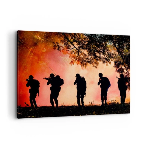 Lærredstryk - Billede på lærred - ...Alle for én. - 100x70 cm