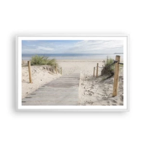Plakat i hvid ramme - Ud over horisonten - 91x61 cm