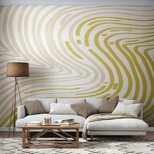 Fototapet Selvklæbende Deluxe Sticker - Komposition med et blidt sving - Minimalisme, Stykke, Lyse - 350x256 cm