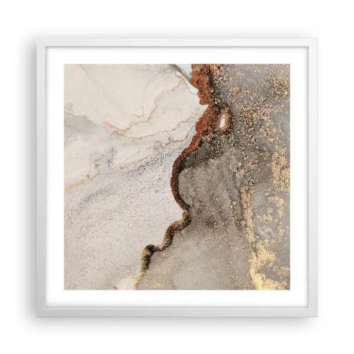 Plakat i hvid ramme - På farvegrænsen - 50x50 cm