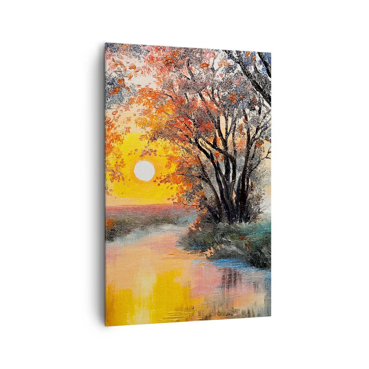 Lærredstryk - Billede på lærred - Efterårs atmosfære - 80x120 cm
