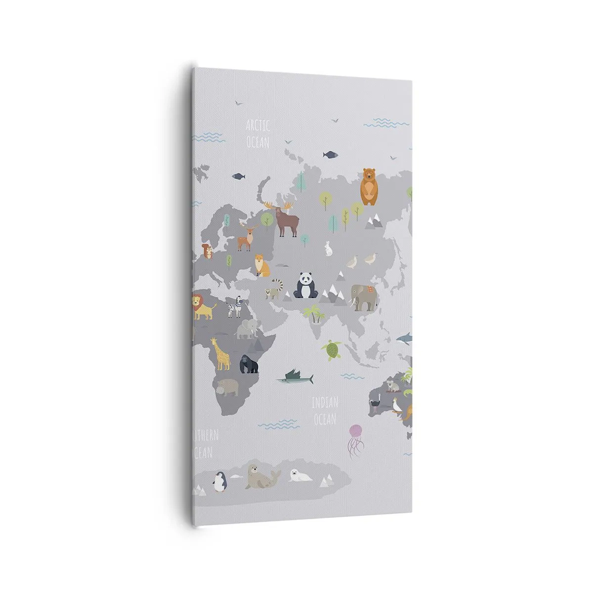 Lærredstryk - Billede på lærred - Fortæl mig, hvor du er fra... - 65x120 cm