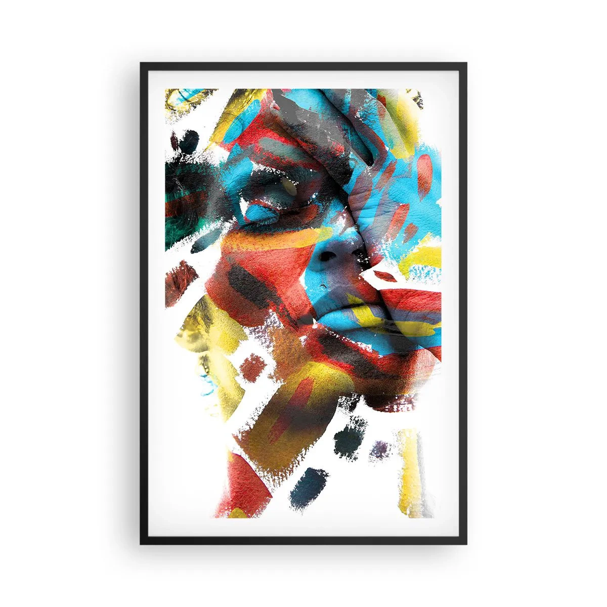 Plakat i sort ramme - Farverig personlighed - 61x91 cm