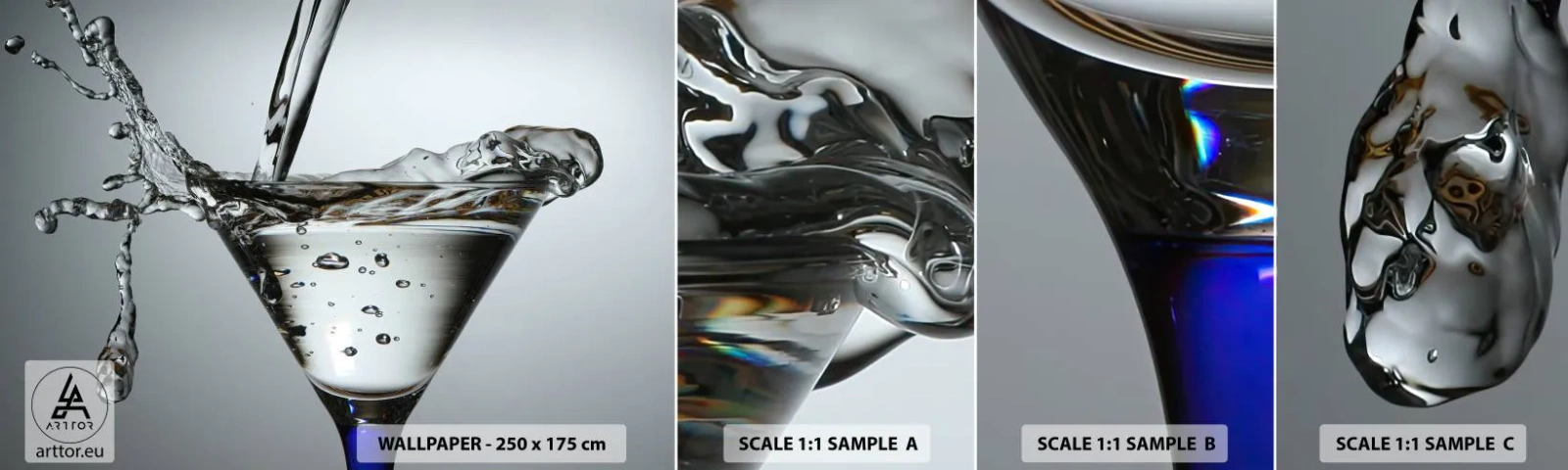 Prøve Fototapet Selvklæbende Deluxe Sticker - Over kanten af koppen - Glas, Drikke, Gastronomi - 100x30 cm