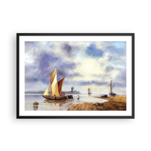 Plakat i sort ramme - Sømændenes tilbagevenden - 70x50 cm