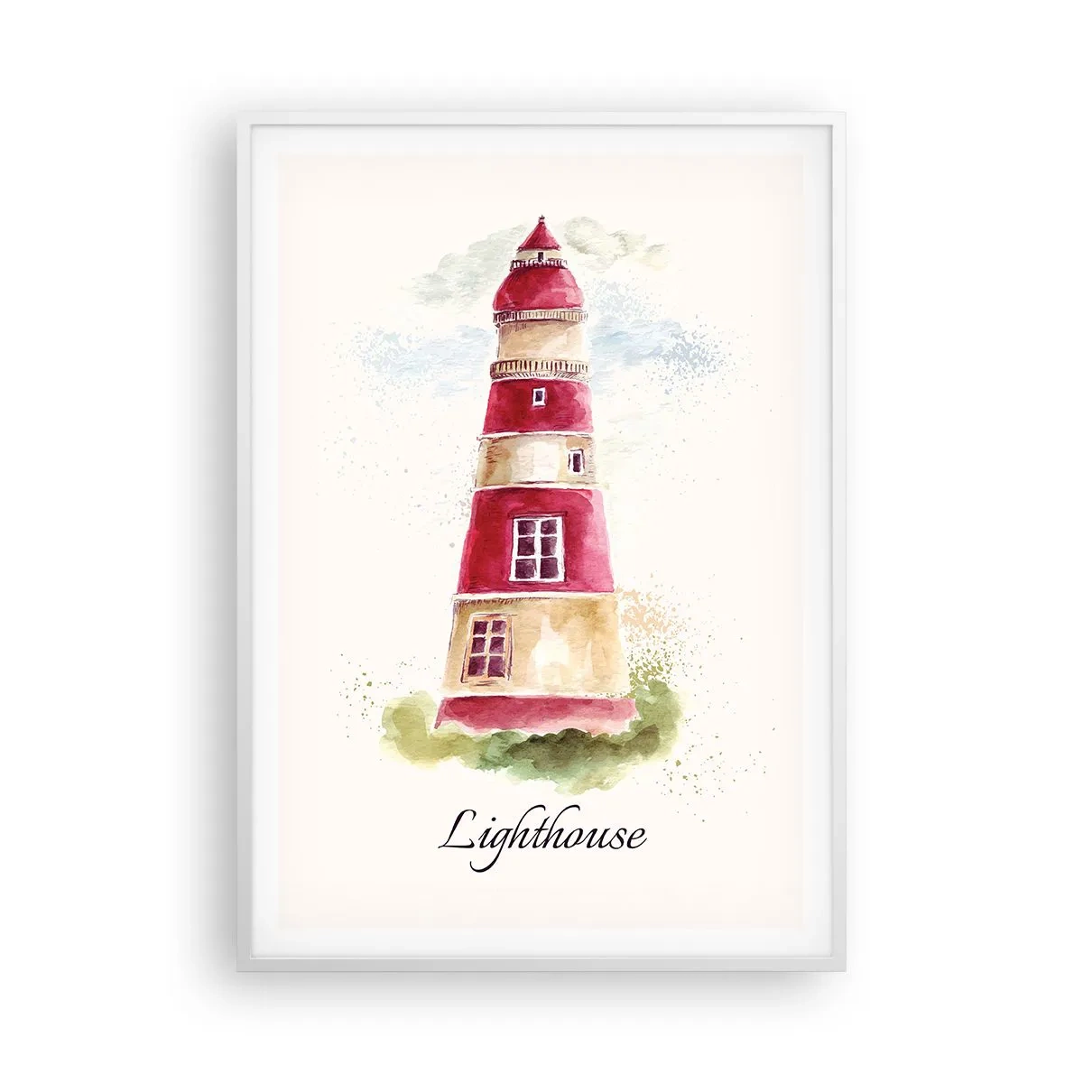 Plakat i hvid ramme - Altid vejret omkring - 70x100 cm