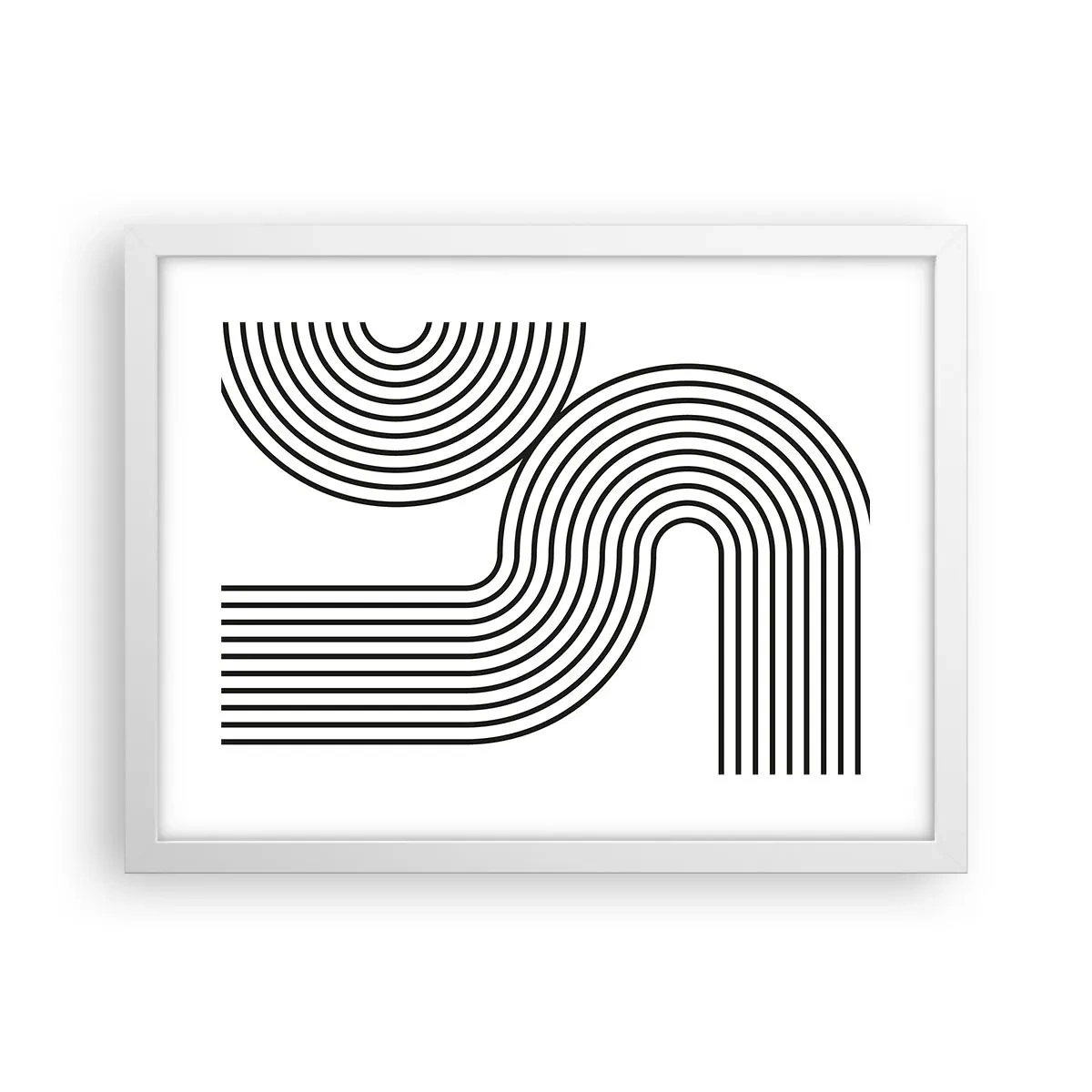 Plakat i hvid ramme - På en kurve - 40x30 cm