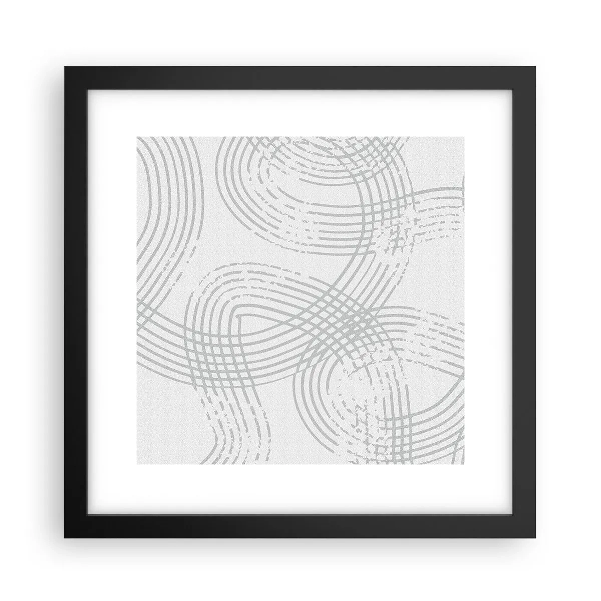 Plakat i sort ramme - Der er ingen lige vej - 30x30 cm