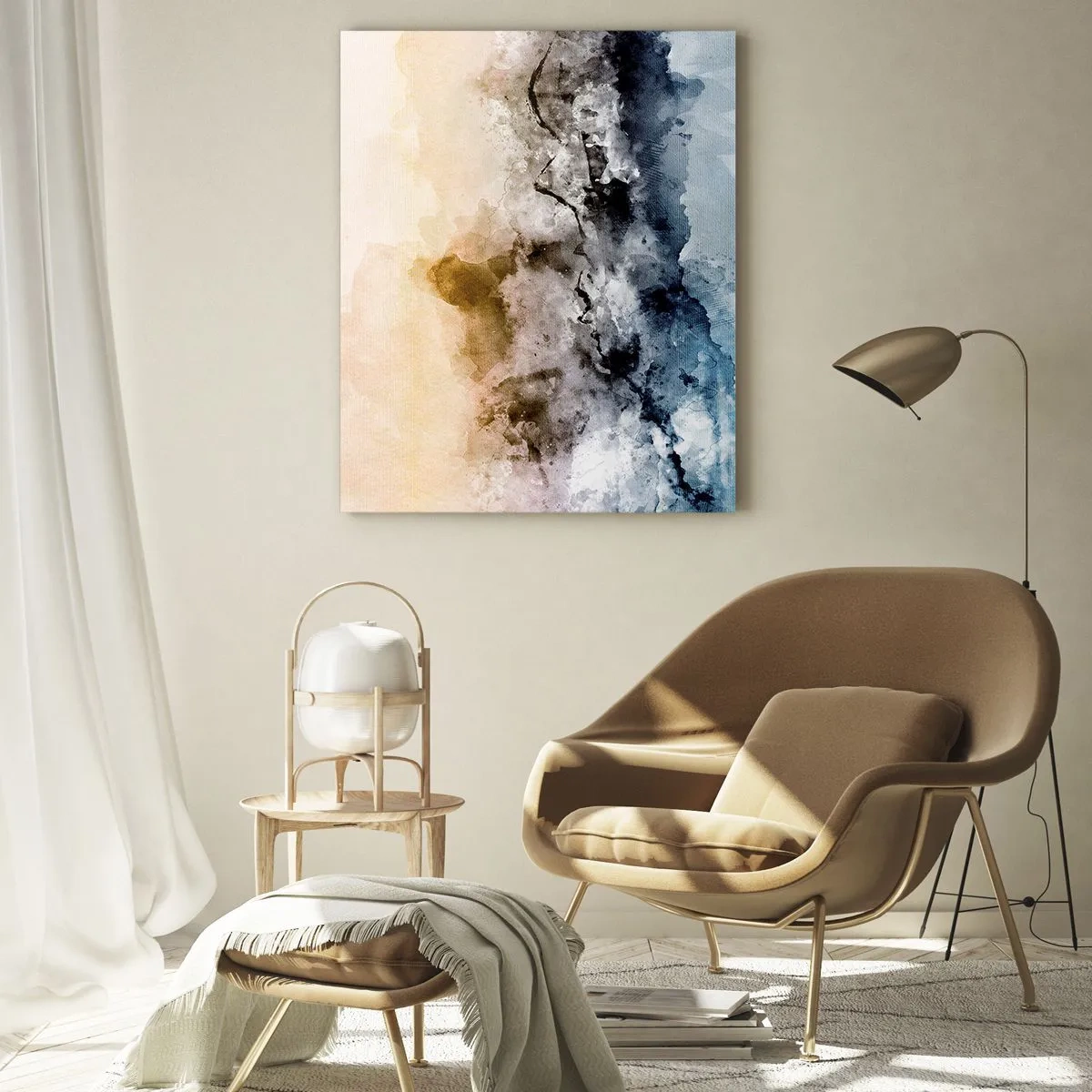 Billede på glas - Sænket i en tågesvirvel - 70x100 cm