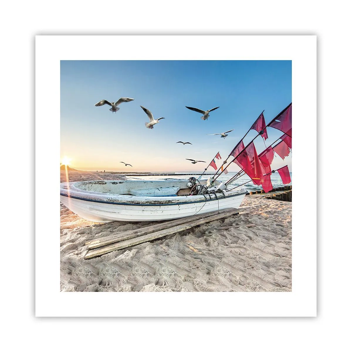 Plakat - Et velfortjent hvil - 40x40 cm