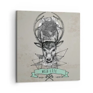 Lærredstryk - Billede på lærred - Synet af sankt Hubertus - 50x50 cm