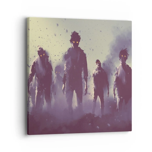 Lærredstryk - Billede på lærred - Pas på! De kommer - 40x40 cm