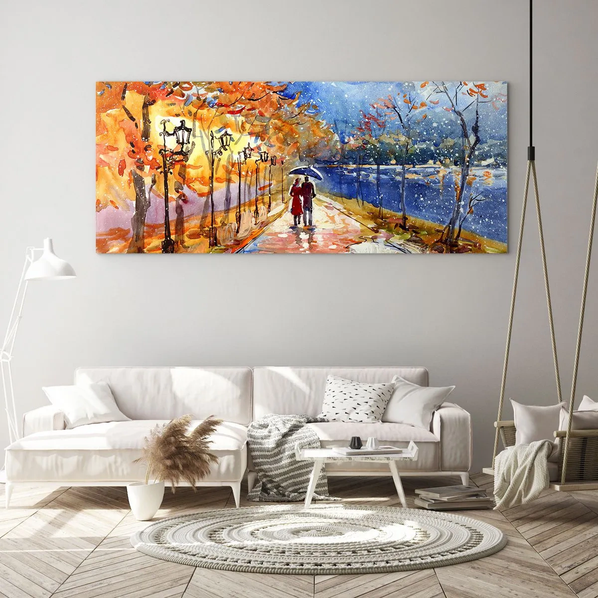 Billede på glas - Sammen indtil tidsfristen - 120x50 cm