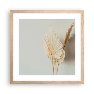 Plakat i ramme af lyst egetræ - Når du har brug for trøst - 40x40 cm