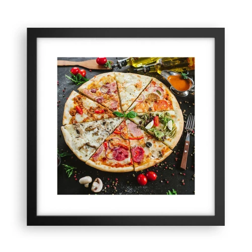 Plakat i sort ramme - Et udvalg af smagsvarianter - 30x30 cm