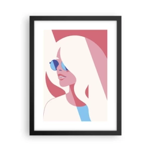 Plakat i sort ramme - Det var en blondine... - 30x40 cm