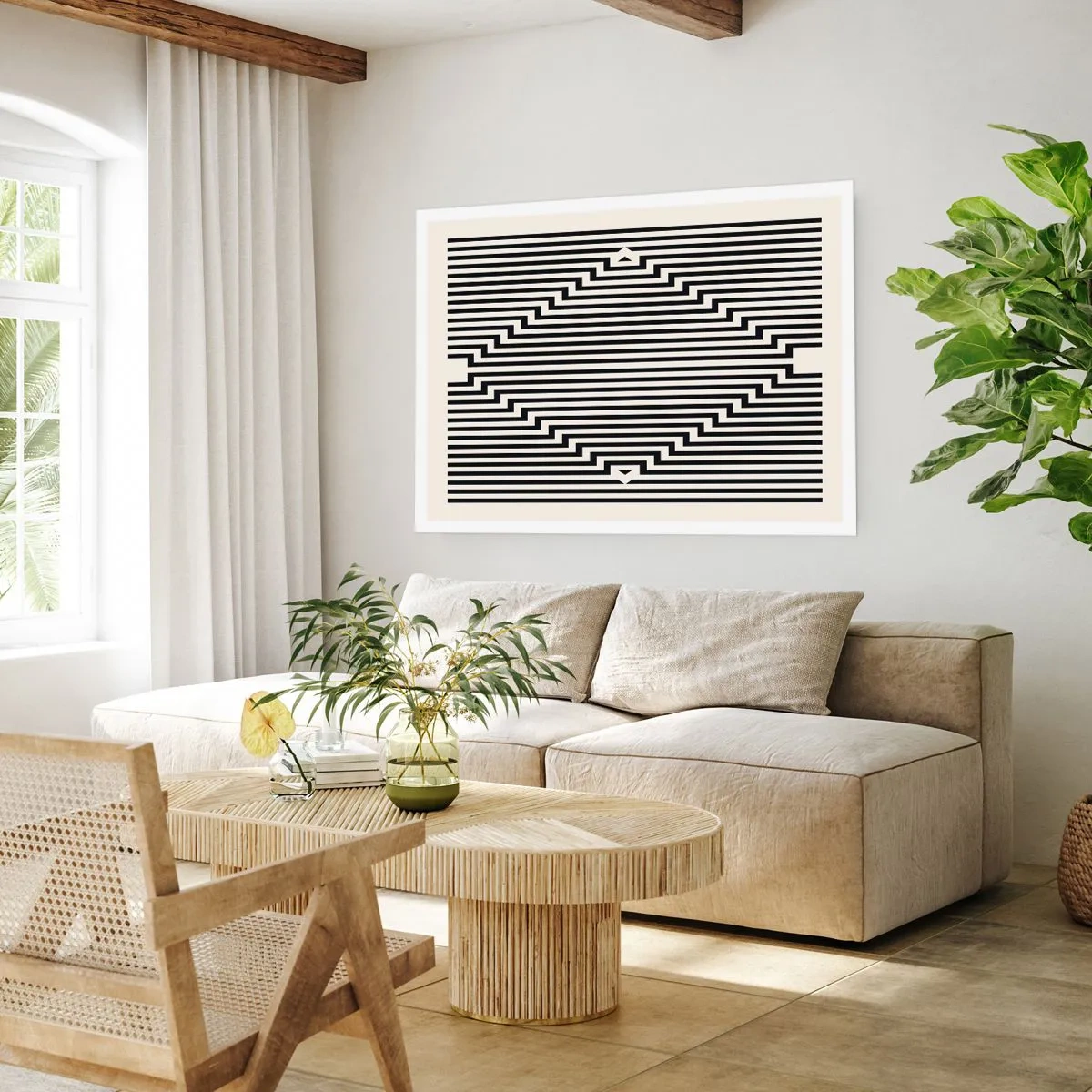 Plakat - Geometrisk illusion - 100x70 cm