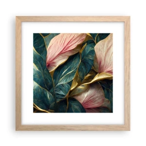 Plakat i ramme af lyst egetræ - Naturlig elegance og stil - 30x30 cm
