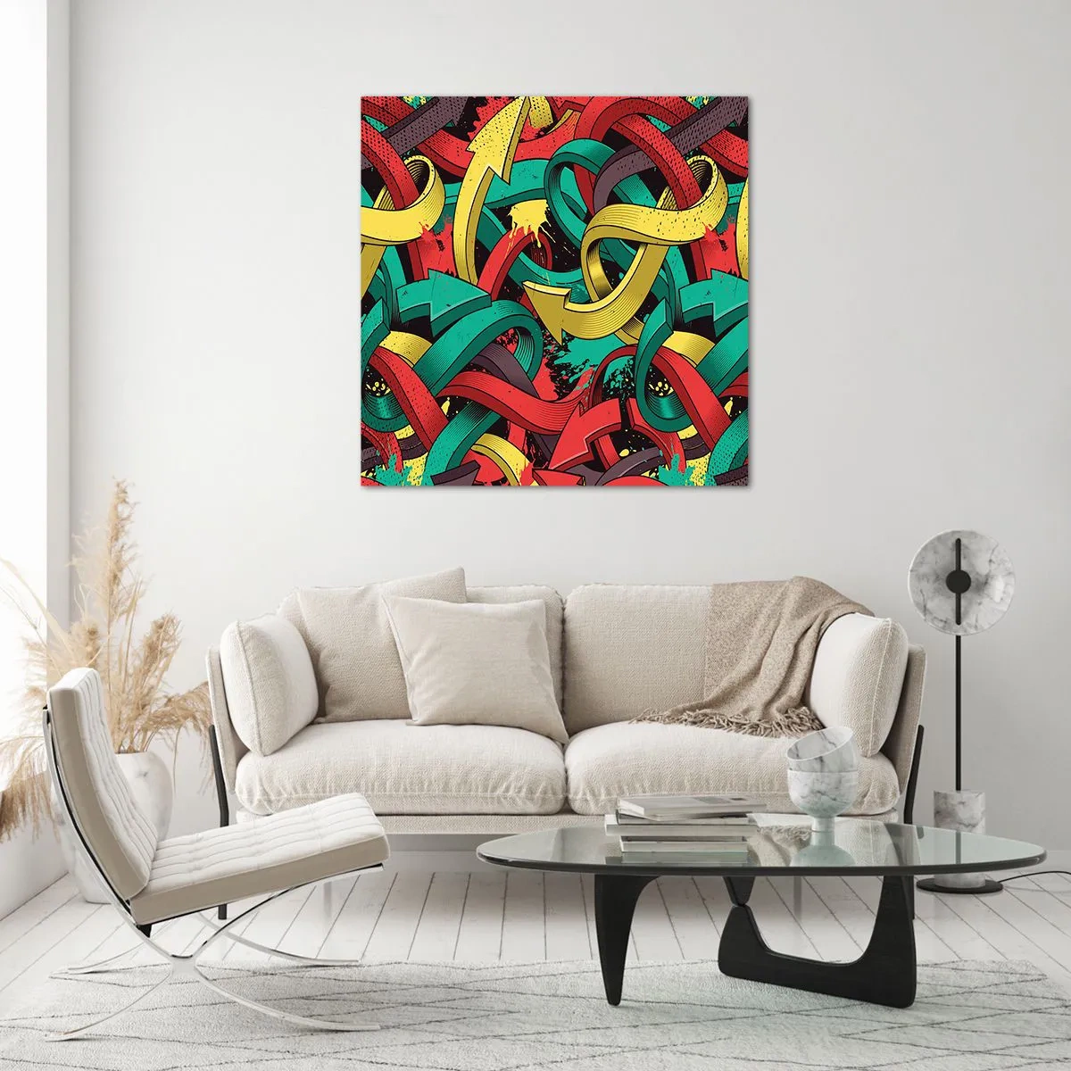 Billede på glas - Hvilken vej skal man gå? - 70x70 cm