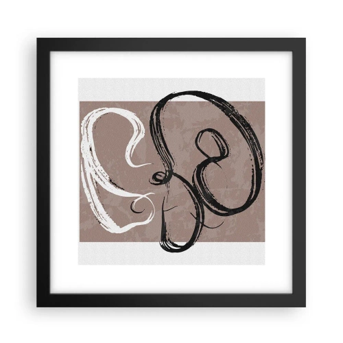 Plakat i sort ramme - Komposition - en søgen efter fuldstændighed - 30x30 cm